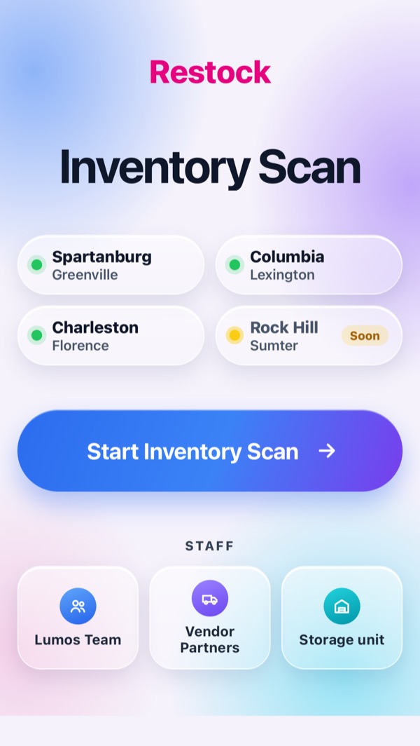 Open Restock and tap Start