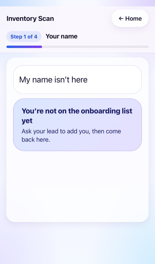 Name not on the list?