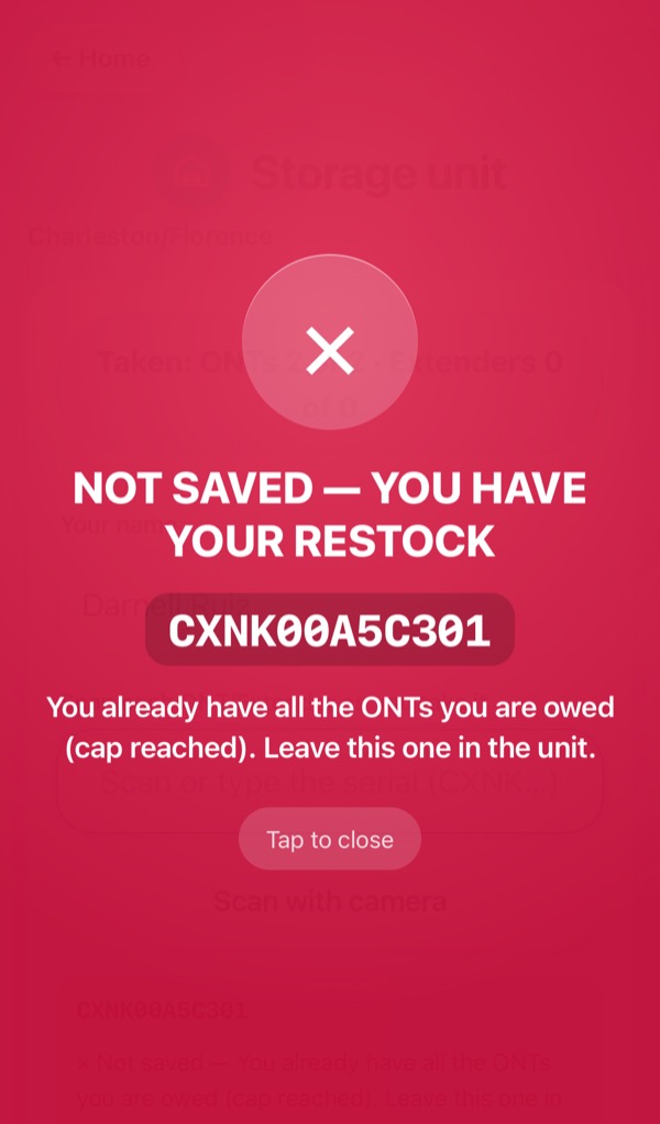 YOU HAVE YOUR RESTOCK
